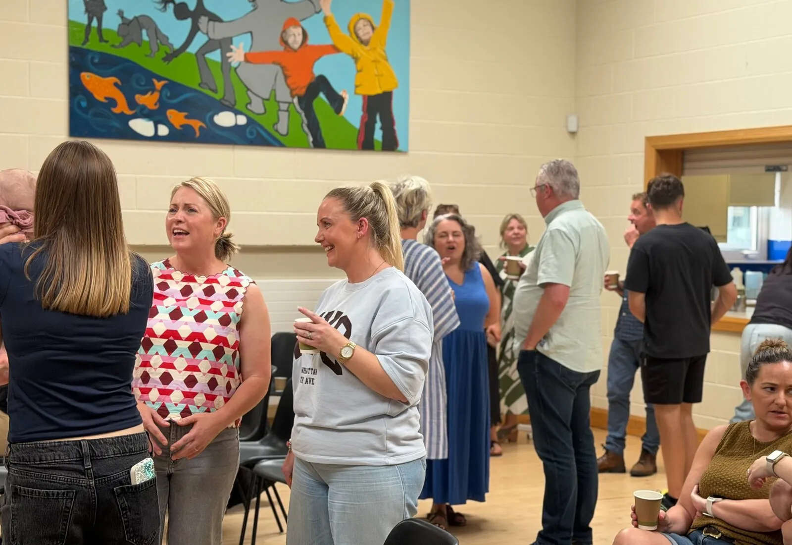 People chatting together as part of church life at Millbrook.