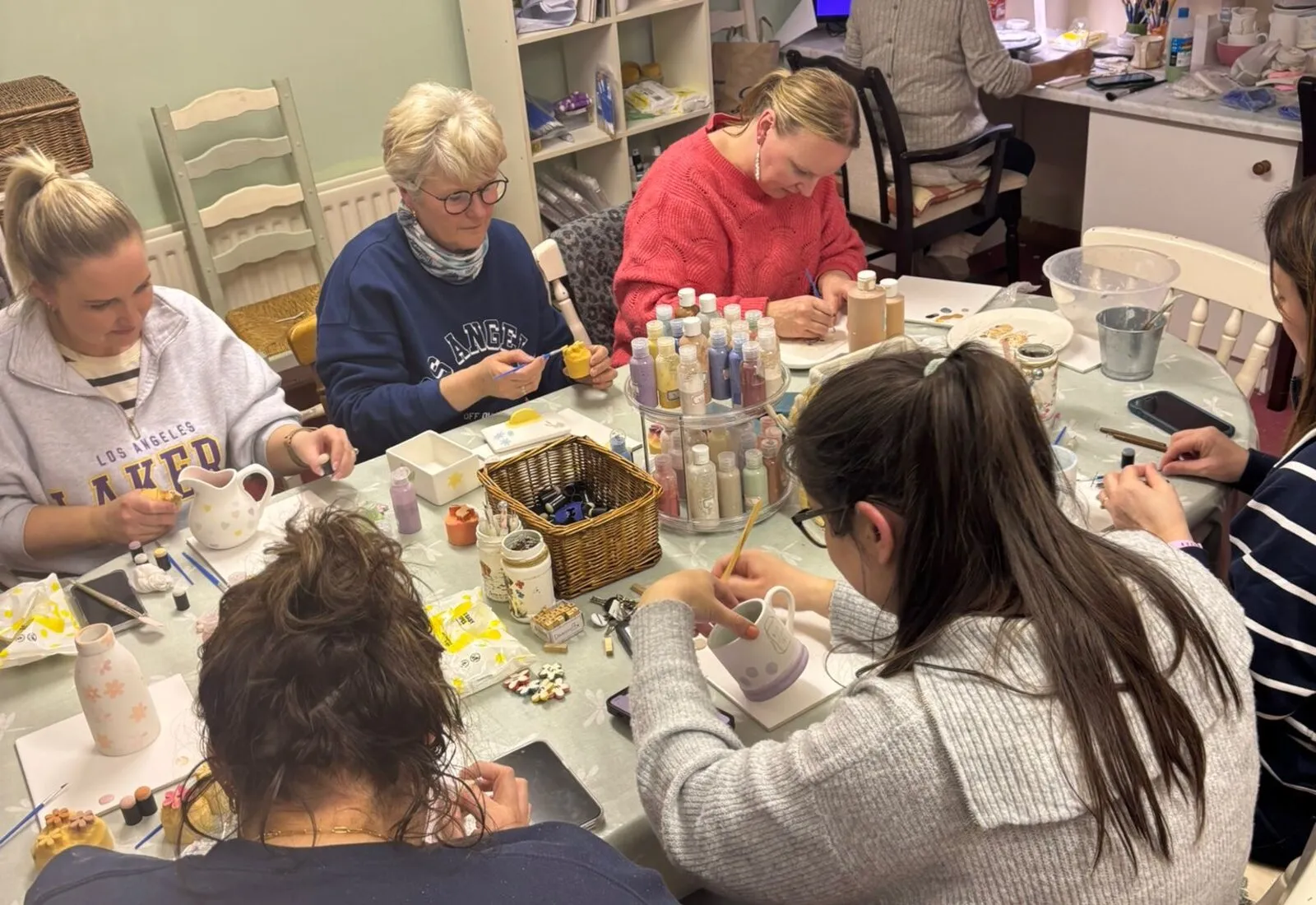 Women spending time together at an Abide gathering.